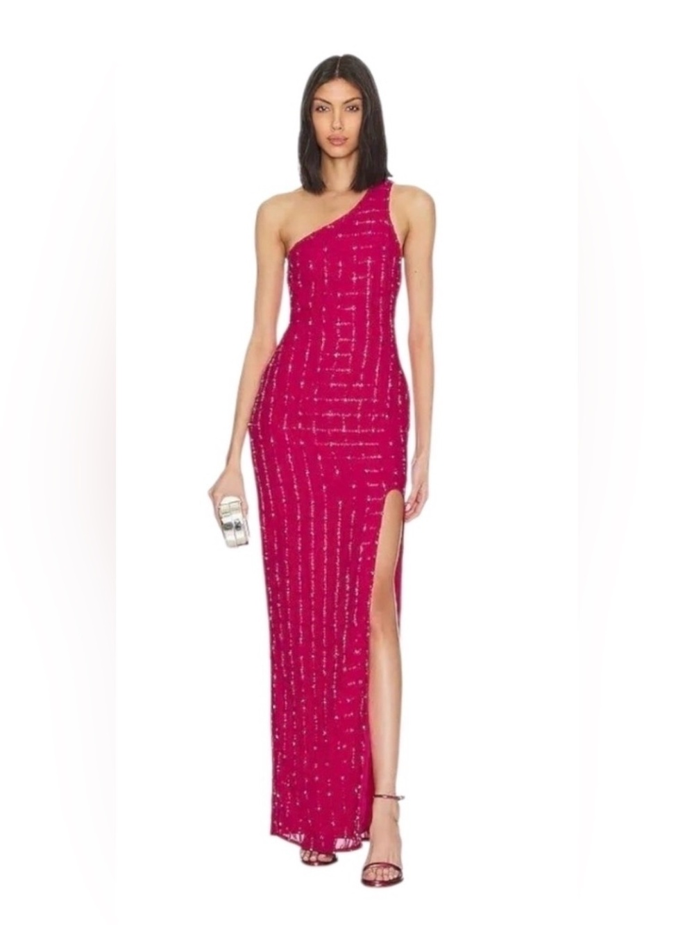 EUC Kahnums - Revolve - Silk Beaded Gown - size 4